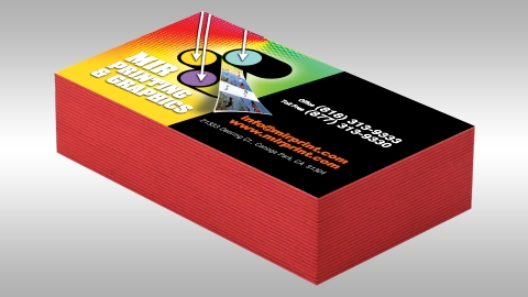 Colored Edge Business Cards 2 x 3½